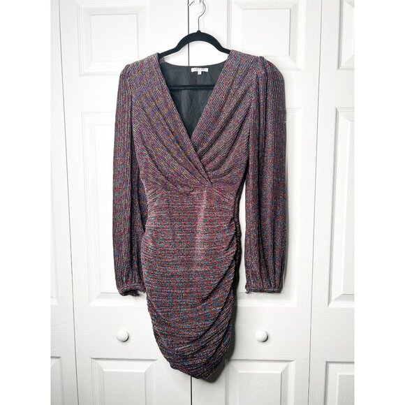 Ronny Kobo Dresses & Skirts - Ronny Kobo Joney Multi-Color Metallic Long Sleeve Mini Dress Women Size X-Small